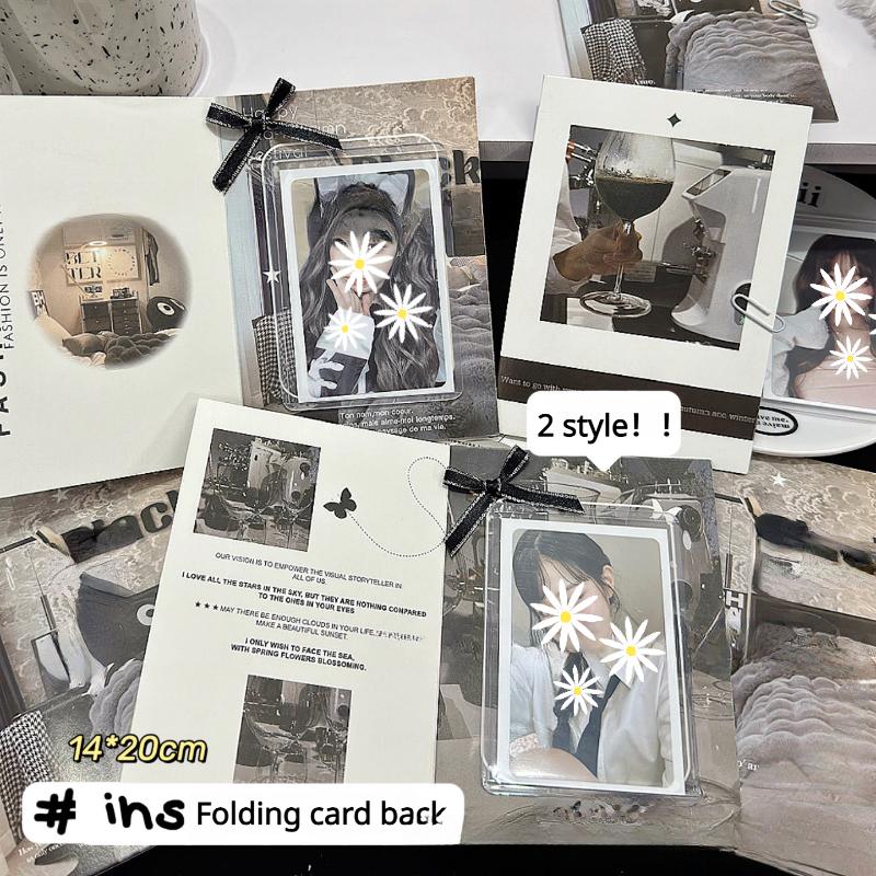 

10 шт. Fashin Walk in Paris складная фоновая доска для открыток в Корейском стиле Ins Kpop Star 3 дюйма упаковка для фотокарточек DIY Декор фиксированная карта