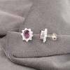 925 Sterling Silver Jewelry Amethyst Gemstone Handmade Earrings 0.54" For Gift EE-151-6