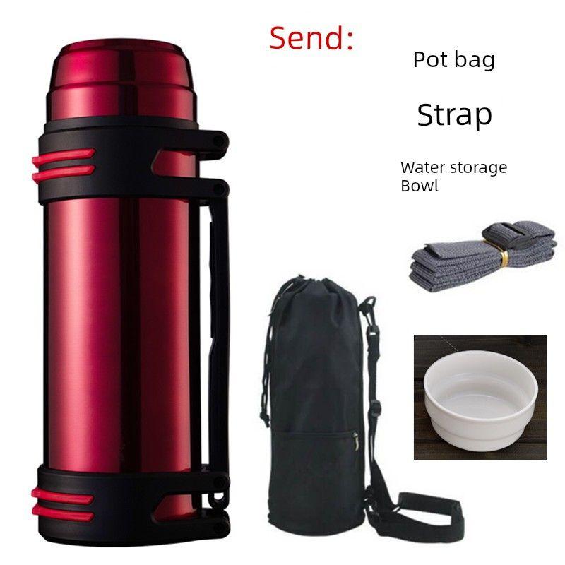 304 Stainless Steel Thermos Large Capacity Thermos Cup Outdoor Household Hot Water Bottle Kettle Car Travel Pot