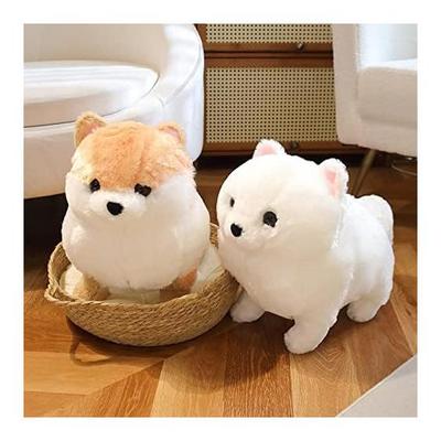 Plush Pomeranian Dog Stuffed Animal, Soft & Cuddly, Cute Gift for Kids, Christmas & Birthday Present, Home Decoration (60cm, Brown)