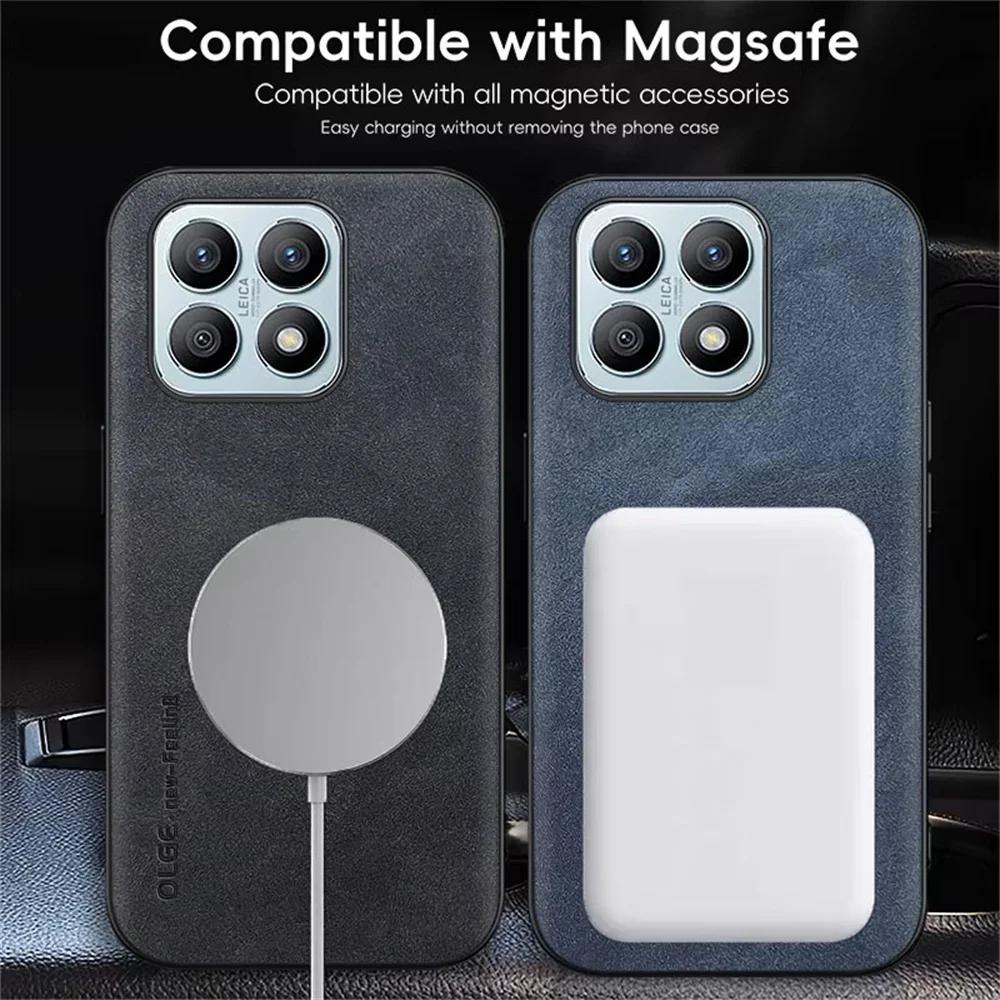 Magsafe Schaffell Leder Telefon Fall Für Xiaomi 15 14T 14 13T 13 12 11 Pro Ultra Magnetische Abdeckung Für xiaomi 14 13T 14T Pro Fälle