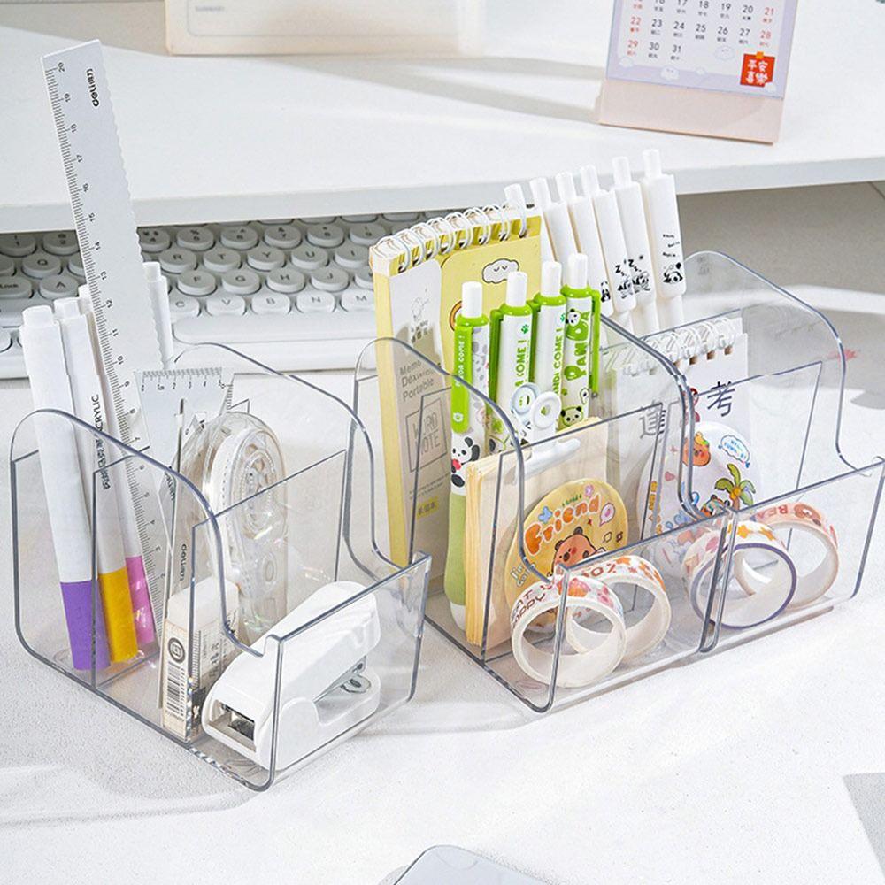 Transparent Pen Holder INS Style Pen Storage Box Durable Pencil Container
