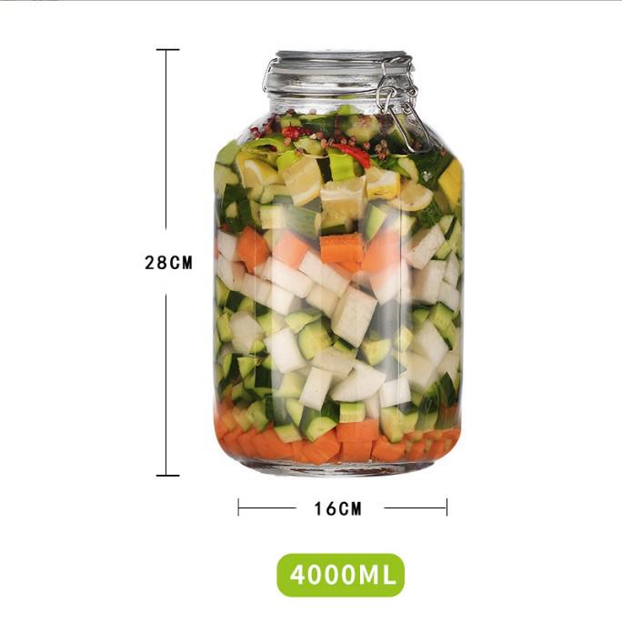 Food-Grade Glass Storage Jar for Nuts, Grains, Wine, Tea, and Honey