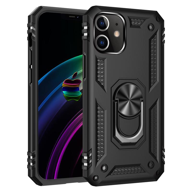 Finger Ring Stand Phone Cover Case for Iphone 13 12 Mini Pro Max 11 Xr XS X 6S 6 7 8 Plus Anti-fingerprint Hard Strong Armor Bag