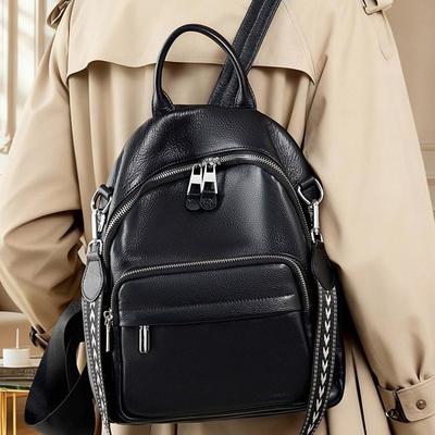 Large Capacity Commuter Women's Bag 2025 New Versatile Backpack Top Layer Cowhide Soft Leather Travel Backpack Genuine Leather Women's Bag