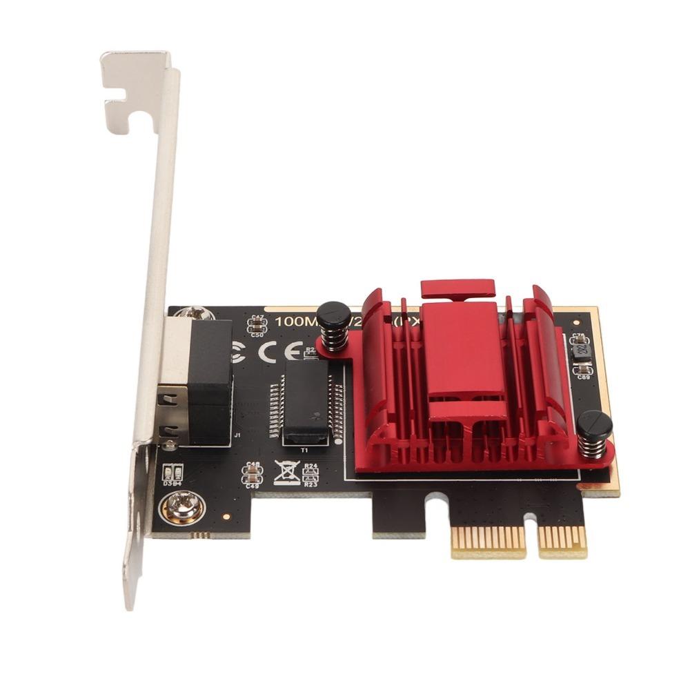

2.5G PCIe Network Adapter RJ45 Port RTL8125B Chip Gigabit Network Adapter 10 100 1000 2500Mbps Ethernet Card Desktop Computer