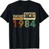 40 Year Old Gifts Vintage 1984 40th Birthday Cassette Tape Women's T-shirts Fashion Y2k Tops Tshirt Haikyuu Graphic Tees 80833