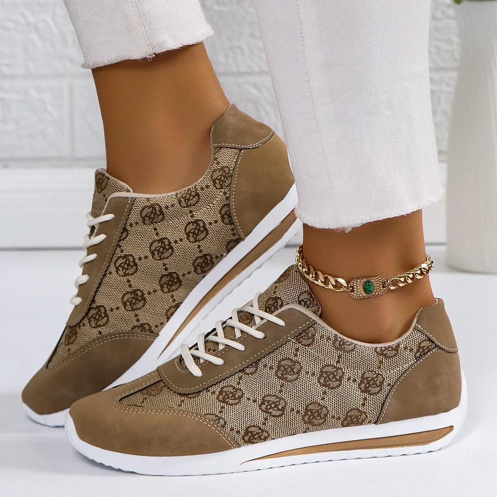 Women Thick Soled Cross Round Head Thin Fashion Shoes Women Comfortable  Breathable Casual Wear-resistant Shoes  De Mujer
