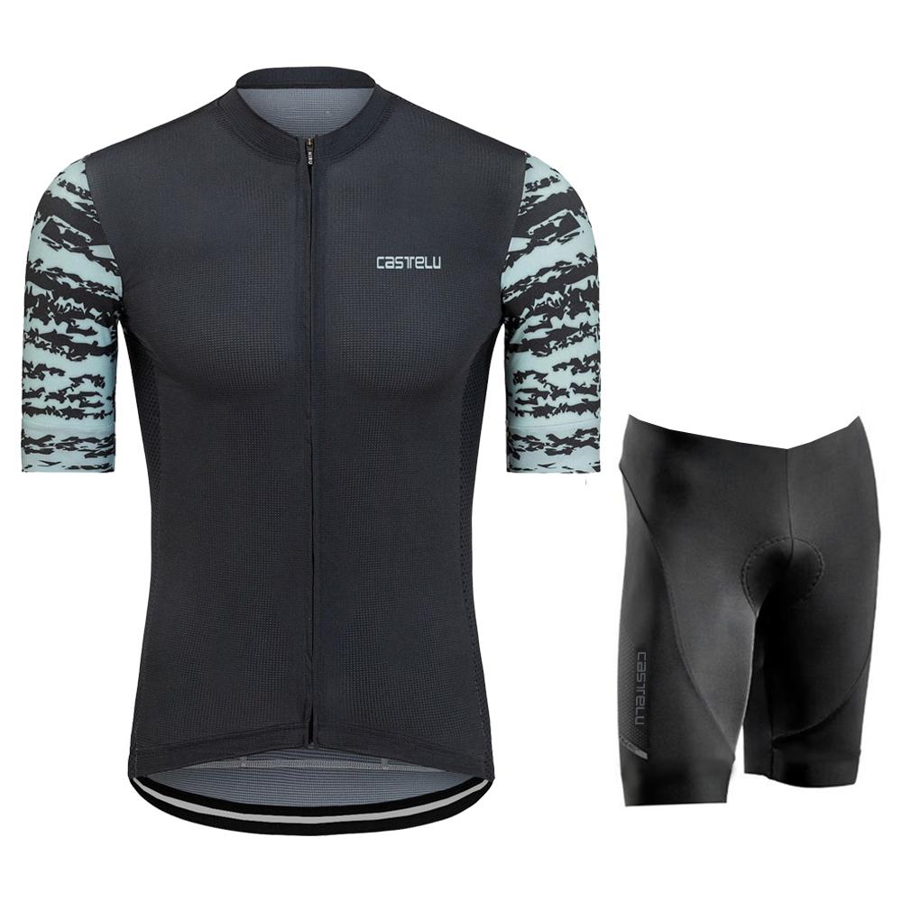 Outdoor Cycling Suit Men's Cycling Clothing Summer Bicycles Jersey Sets Mountain Bike Bib Shorts Motocross Triathlon Maillot Shirts Ciclismo