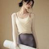 Women's Exquisite Long-Sleeve Yoga T-shirt with Built-in Bra