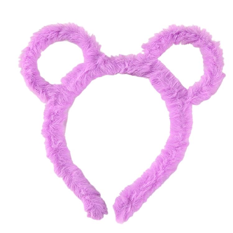 Bear Ear Shape Hair Hoop Bear Ear Plush Headband for Women Halloween Party Cosplay Adding a Funny Touch