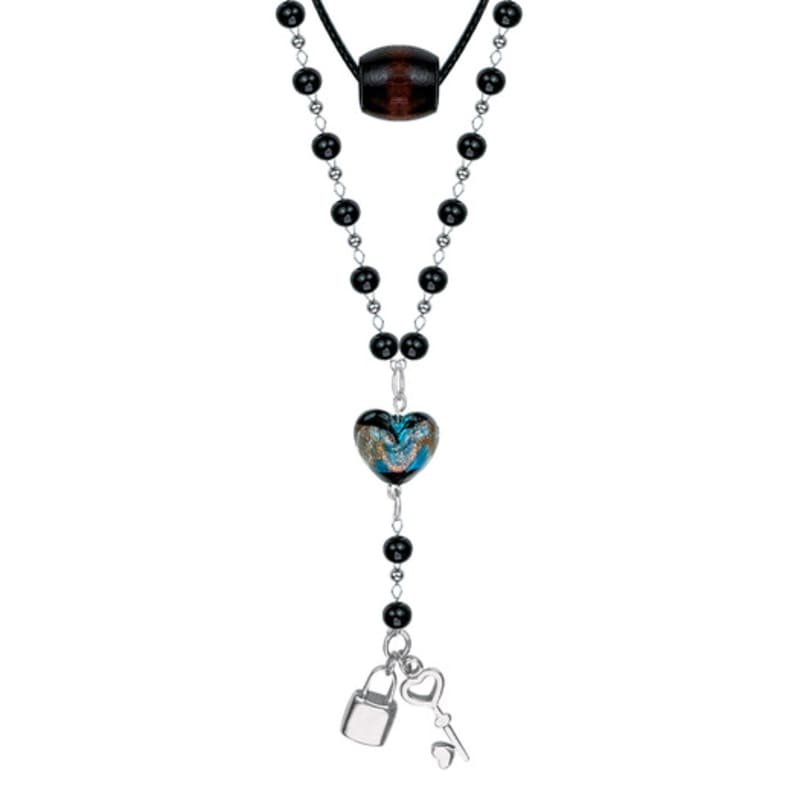 

VVV [SET] Hippie Heart Bead Chain Drop Necklace Free