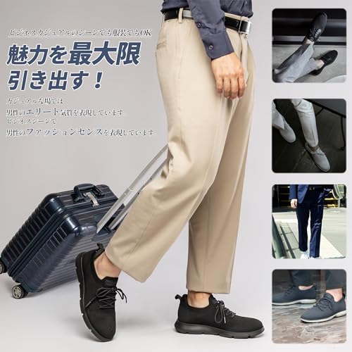 Foxsense Men's Business Shoes, Lace-Up Casual Shoes, Recommended by Physical Therapists, World's Most Comfortable, Lightweight, Formal Shoes for Commu