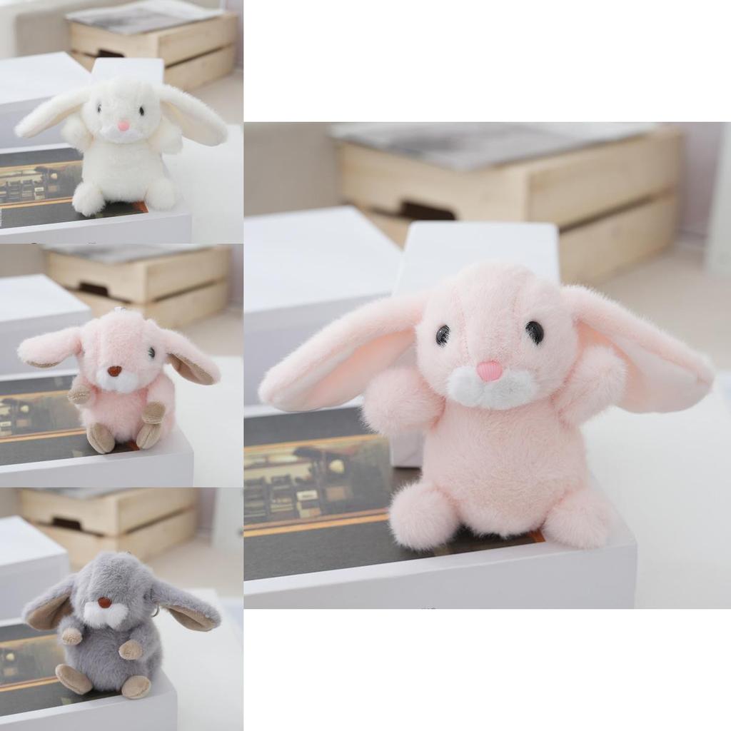 Rabbit Adorable Realistic Plush Keychain With Soft Pp Cotton Stuffing Cute Keyring Toy Perfect For Couples And Car Bags