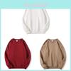 Korean Style Hoodless Sweatshirt For Women With Cotton Fabric And Thick Warmth