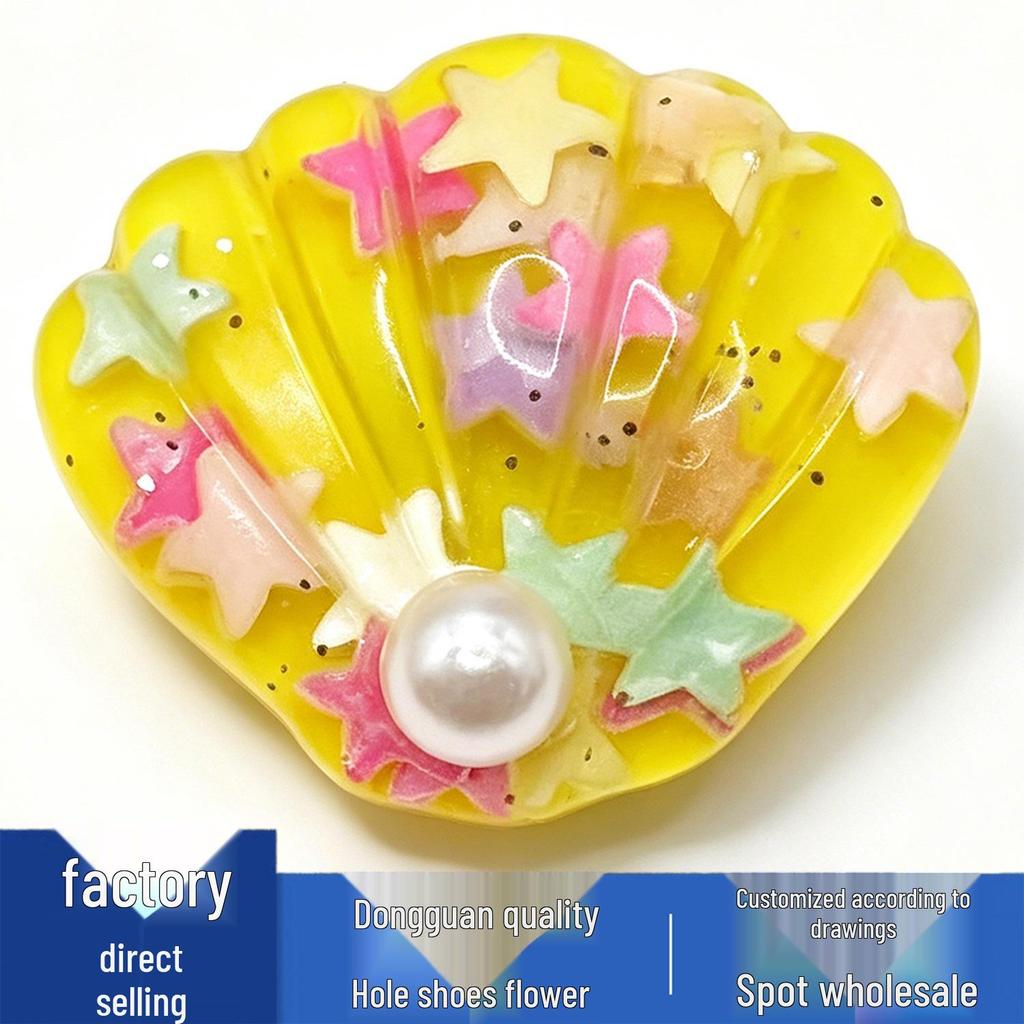 New Crocs Flower & Duck Acrylic Shell Charms: Versatile Buckles for Shoe Decorations