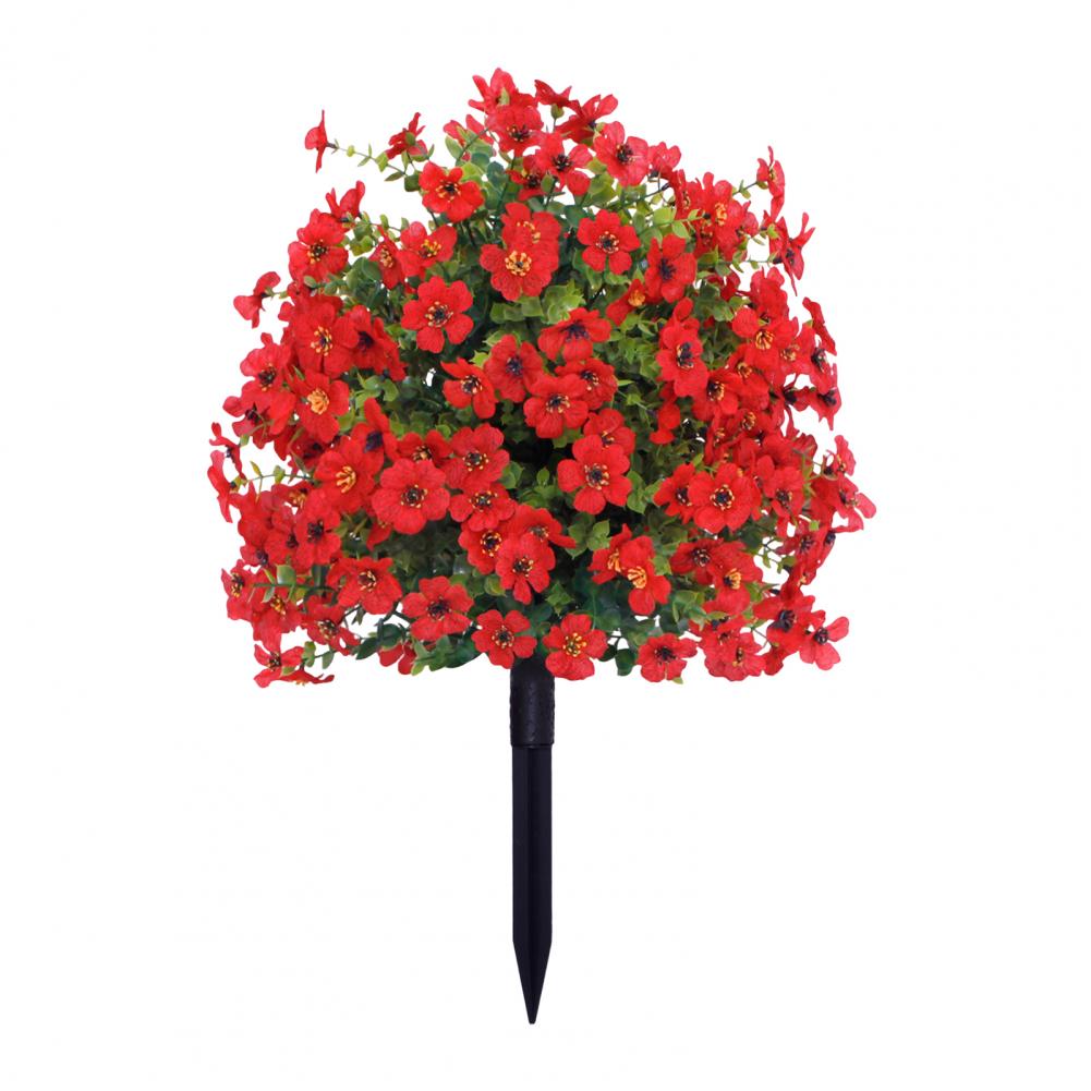 Künstliche Veilchenblumen mit Stab – UV-beständige Kunstblüten für Garten, Terrasse, Hochzeits- und Partydekoration