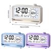 62KD Rechargeable Kids Digital Alarm Clock 60 Minutes Visual Timers LCD Display Clock with Night Light for Time Management
