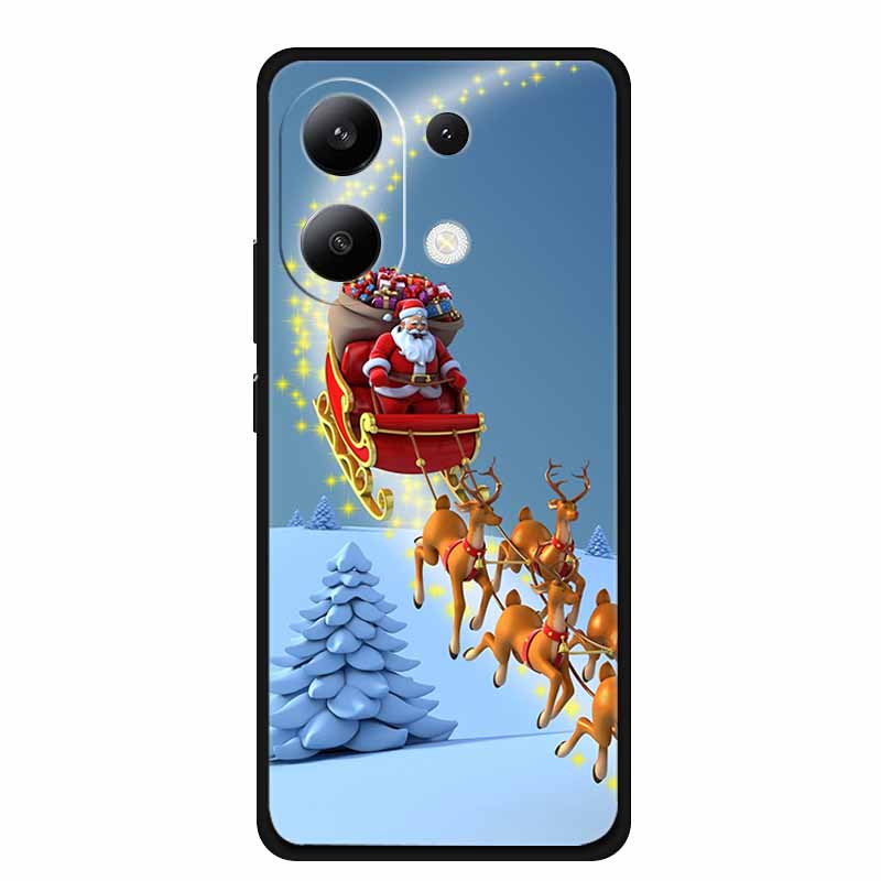 Christmas Case For Redmi Note 13 4G 5G Case Note13 Pro 5G 4G 13R Pro Soft TPU Silicone Covers for Xiaomi Redmi Note 13 Pro Plus