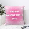Home Decor Happy Valentine's Day Pixel Love Pattern Pillow Pattern Cushion Cover Suitable for Sofa Bedroom Car Pillow Cover