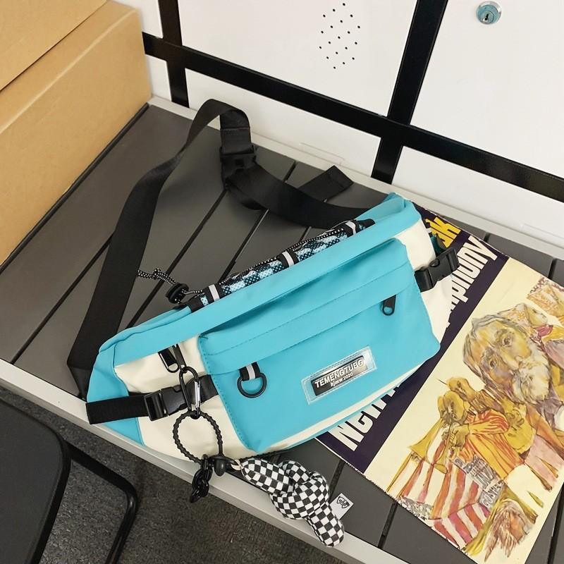 Trendy Unisex Design High-quality Nylon Shoulder Bag For Fashionable Travel зелёный