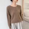 Women's Round Neck Cashmere Sweater: Autumn/Winter Jacquard Knitwear Top