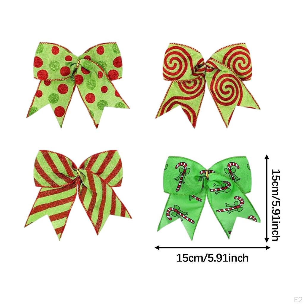 Christmas Bows Decoration Ornaments Wreaths Bow for Tree Gift Wrapping
