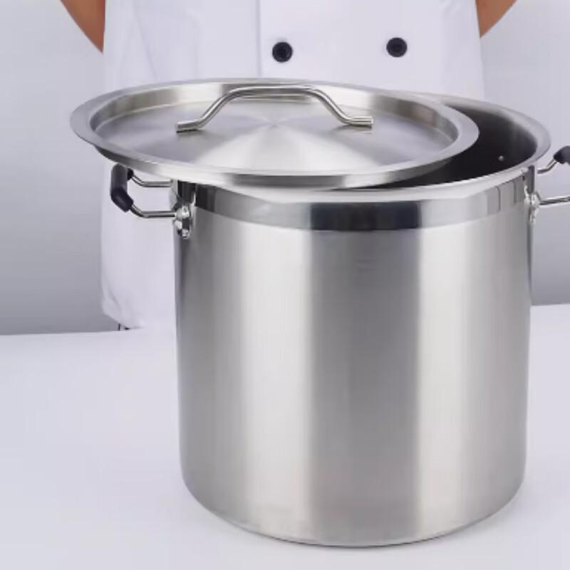 Commercial SUS304 Thick Induction Soup Pot with Lid