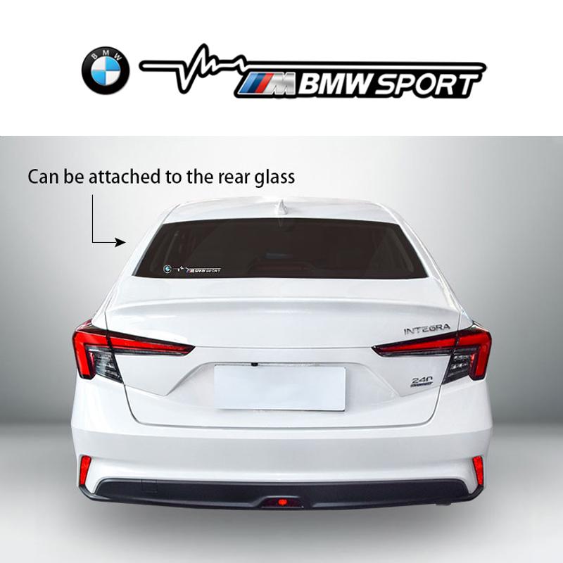 VKSO5 2Pcs Car Window Creative Stickers Car Wiper Stickers For BMW F30 F10 E90 F20 E46 E60 E70 E39 E36 E87 X6 Auto Emblem Decor Decals