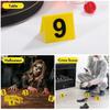 10Pieces Professional Crime Scene Markers Reusable Bright Yellow Labels Perfect for Training Simulations and Halloween Decors