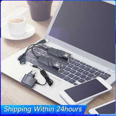 USB Ethernet Extender Verbindungen bis zu 100m USB 2.0 Netzwerkkabel Extender zu RJ45 Plug and Play für Kamera Maus Tastatur