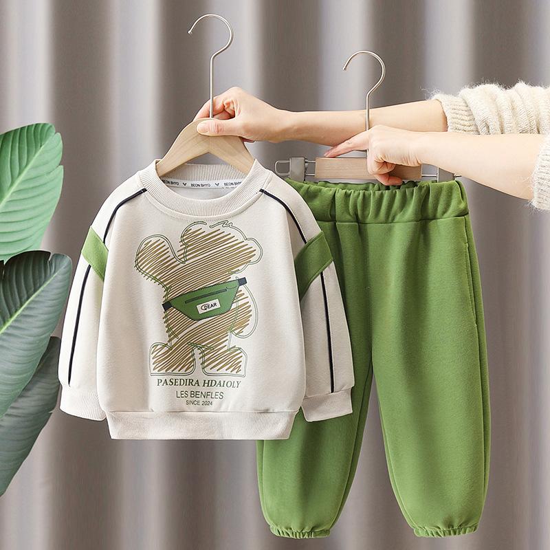Jungen Frühlings- und Herbst-Hoodie-Set Herbst Kinderbekleidung Jungenbekleidung Herbst Zweiteiler