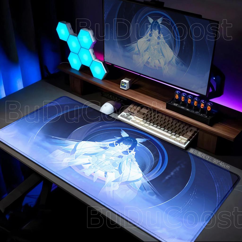 Anime Cute Columbina Mousepad Non-slip Rubber Gaming Genshin Impact Mouse Pad Keyboard Mat Computer PC Laptop Pad XXL Desk Mat