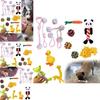 Kit de 6x Brinquedos de Corda para Cães Resistentes e Duráveis Nó de Mastigar Bola Pet Filhote Urso Brinquedo de Algodão Atacado