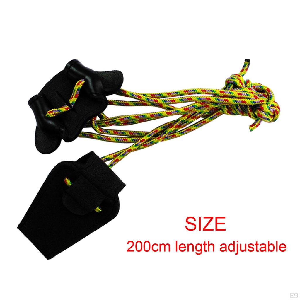 Long Bow Stringer with Leather and Nylon Construction for Use All Longbows