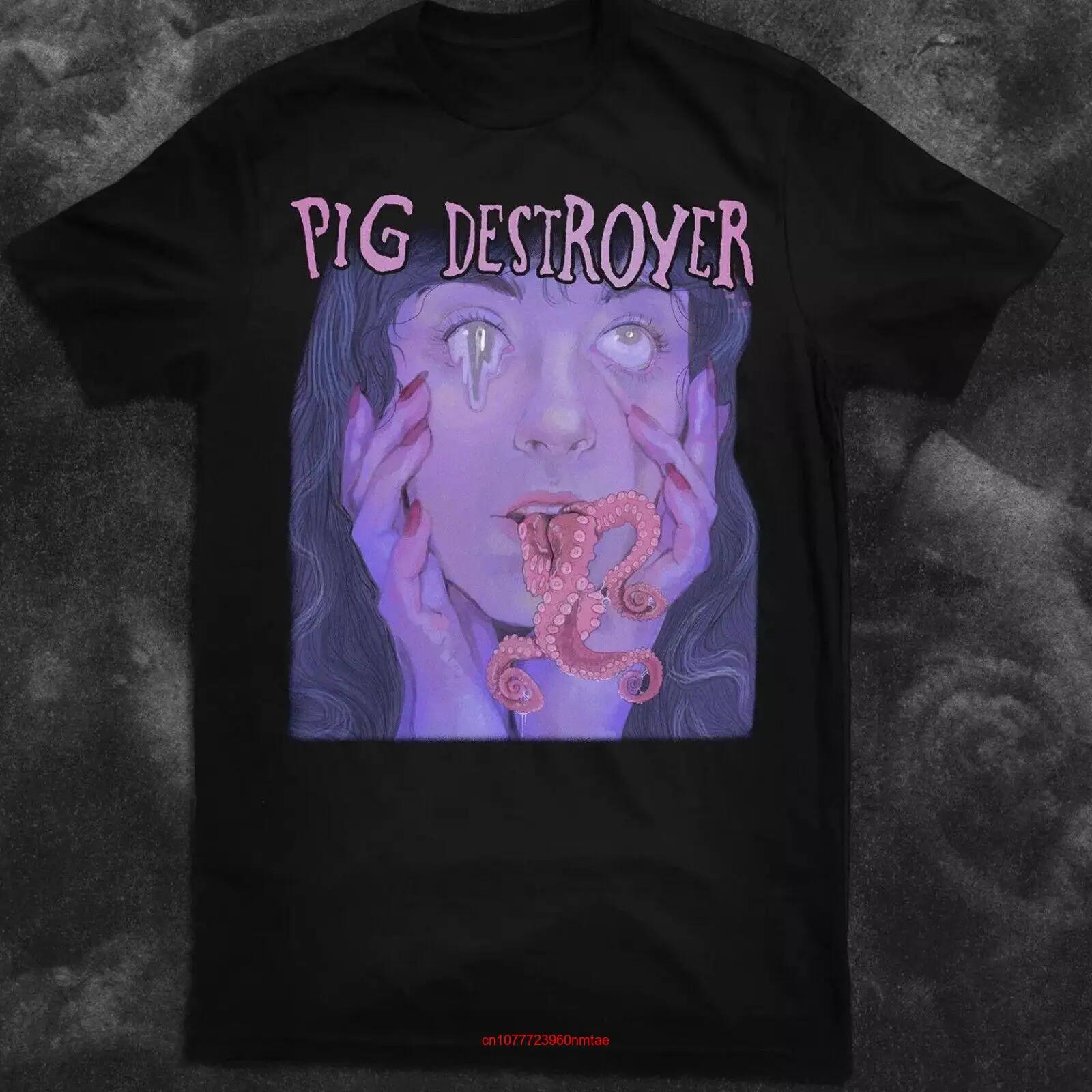 TENTACLES Retro Scary PIG DESTROYER T Shirt Classic Black... XXL