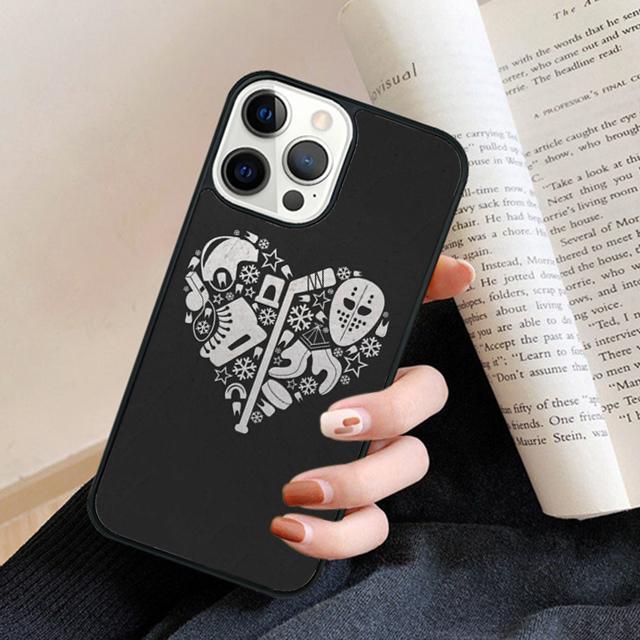 Hockey Canvas Style Phone Case Back Cover for iPhone 17 Air 16 15 14 13 11 12 Pro Max Plus Fundas Coque