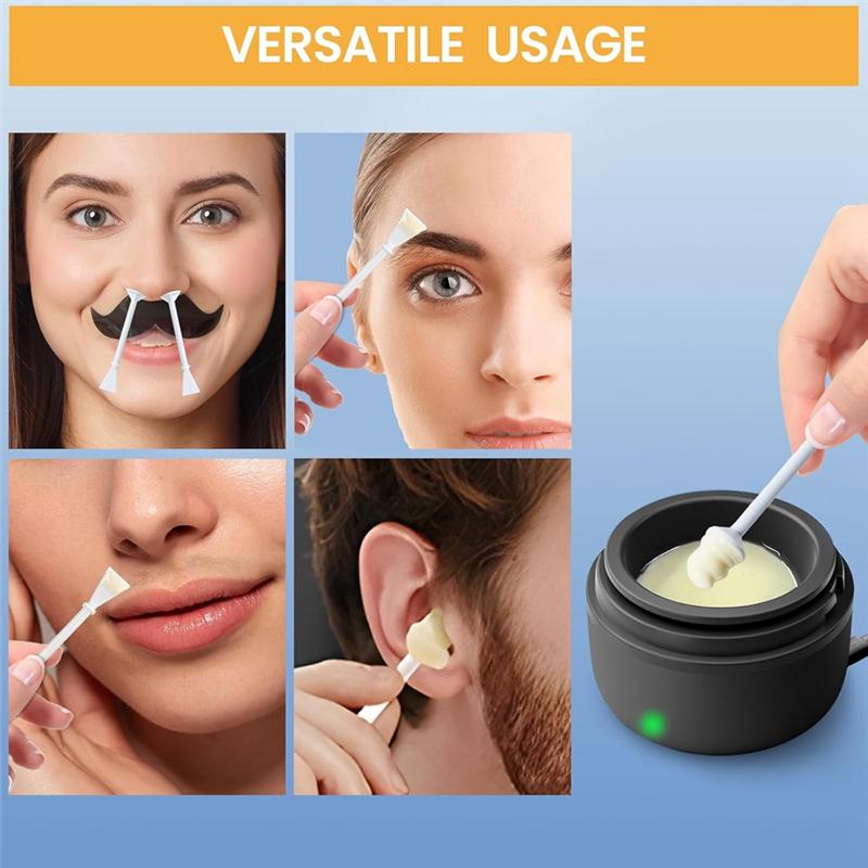 Hair Wax Applicator With Disposable Spatula, 100 Pcs Nose Wax Sticks For Nostril Cleaning, Ear Face Hair Removal