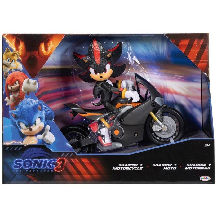 Figurine - Shadow - 12 cm - Moto avec roues mobiles - 13 points d'articulation