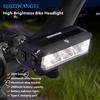 SHIZIWANGRI 5 Modes Bicycle Headlights 2000mAh/1800LM Bike Light Flashlight Aluminium Alloy MTB Road Cycling Headlight 3LED2