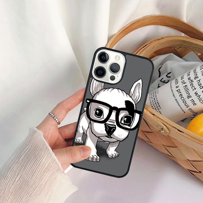 Whimsical French Bulldog Phone Case For for iPhone 17 Air 16 15 14 11 12 13 Pro MAX Plus Coque Cover Shell