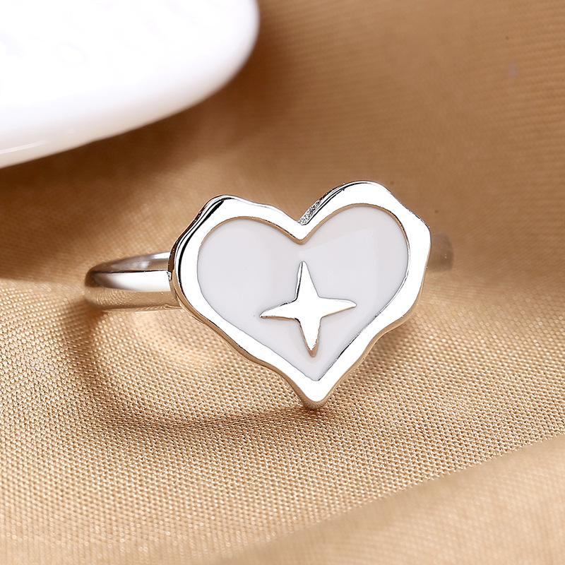 925 Sterling Silver HipHop Ring Open Adjustable Silver/Gold for Women Exquisite Student Girlfriend Jewelry Wedding Party GiftG