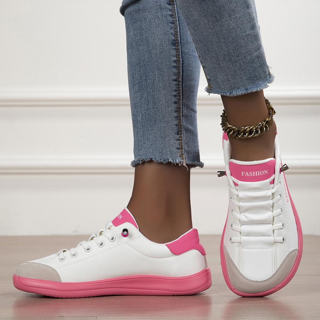 TUINANLE Modische flache Schnür-Freizeitschuhe für Damen, Trendige Freizeit-Sneaker