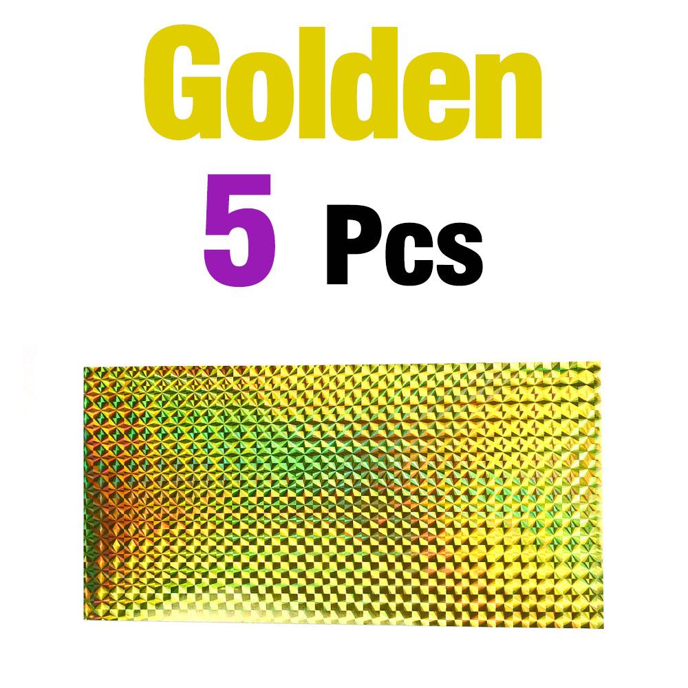 5 Sheets 8x4 Inch Fishing Lure Holographic Fish Scale Sticker - Adhesive Luminous Tape for Lure Making, Metal Baits, DIY Craft