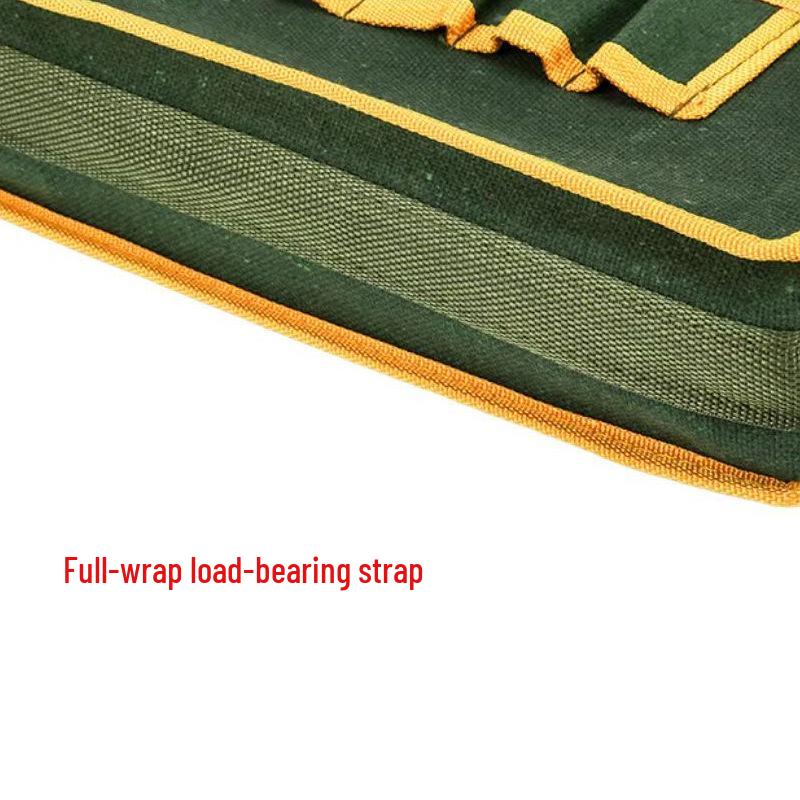 Durable Canvas Tool Bag: Multifunctional, Wear-Resistant, Single Shoulder Carry for Carpentry, Construction, and Electricians.