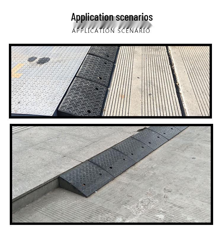 Curb and Threshold Ramp Mat - Rubber Slope for Home or Car Use
