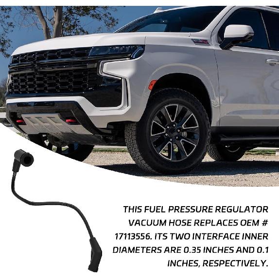 Fuel Pressure Regulator Vacuum Line Hose Pressure Regulator, Fuel Injector Pressure Tester kit for GMC Sierra Chevy Silverado Suburban Tahoe Yukon