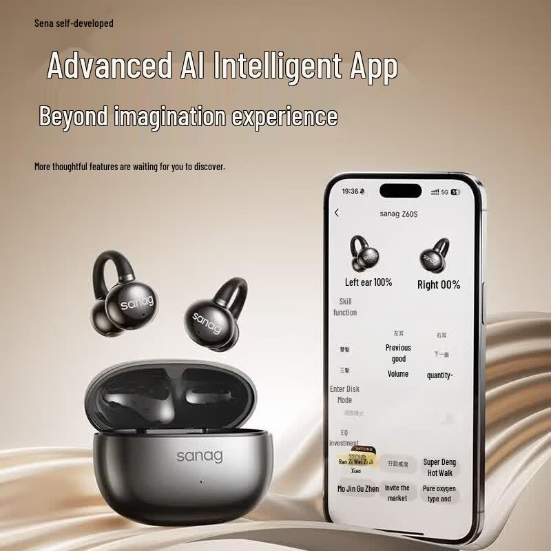 Sanag Z60 Open-Ear Clip-On True Wireless Bluetooth Earbuds