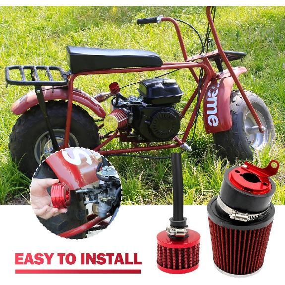 Upgraded Mini Bike Air Filter Adapter Kit for Predator 212cc Coleman CT200U CT200U-EX BT200X KT196 224cc 196cc 6.5hp Honda GX160 GX200 Engine Go Kart