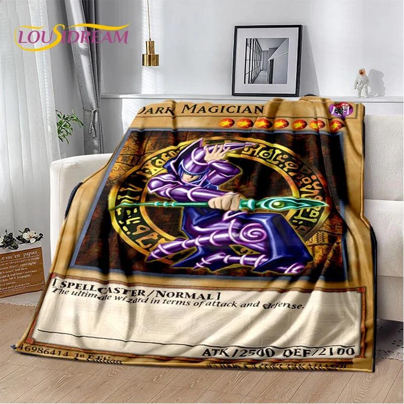 2025 New Yu-Gi-Oh Blue Eyes Dragon Monster Gold Card Cartoon Game Soft Blanket,Soft Throw Blanket for Home Bedroom Bed Sofa Gift